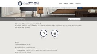 Tenant Portal - Madison Hill Property Management