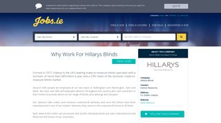 Hillarys Blinds is hiring. Apply now. - Jobs.ie