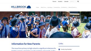 Information for New Parents - Hillbrook Anglican School