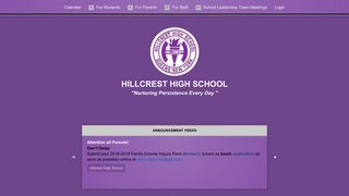 Hillcrest High School: Home Page