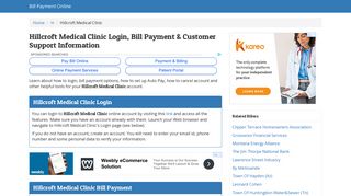 Hillcroft Medical Clinic Login, Bill Payment & Customer Support ...