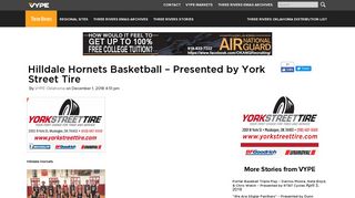 Hilldale Hornets Basketball – Presented by York Street Tire - Vype.com