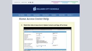 Home Access Center Help | Hilliard City Schools