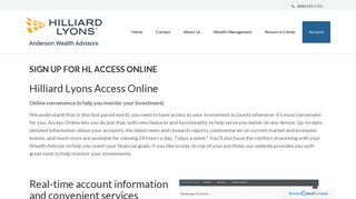Client Enrollment for HL Access Online | Hilliard Lyons Wealth Advisor