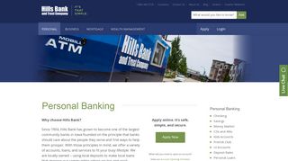 Personal Banking - Hills Bank