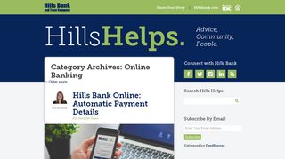 Online Banking | Hills Helps