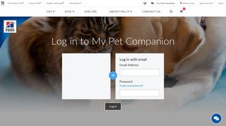 Login to Your Hillspet.com Account | Hill's Pet - Hill's Pet Nutrition