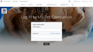 Login to Your Hillspet.com Account | Hill's Pet