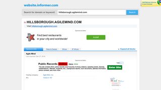 hillsborough.agilemind.com at WI. Agile Mind - Website Informer