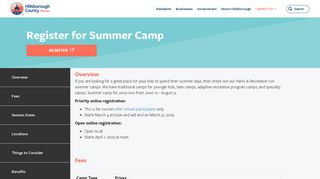 Hillsborough County - Register for Summer Camp