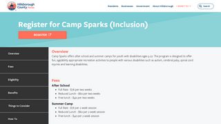 Hillsborough County - Register for Camp Sparks (Inclusion)