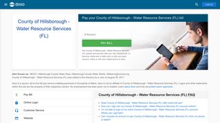 County of Hillsborough - Water Resource Services (FL) (BOCC): Login ...