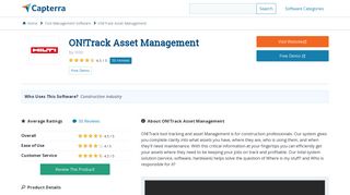 ON!Track Asset Management Reviews and Pricing - 2019 - Capterra