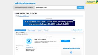 webmail.hilti.com at WI. Outlook Web App - Website Informer