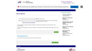 Hilton HHonors Secure Sign-on - Citi.com