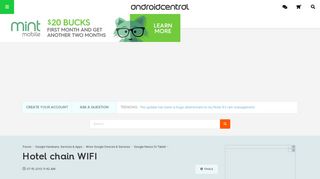 Hotel chain WIFI - Android Forums at AndroidCentral.com