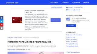 Hilton Honors Dining program guide - CreditCards.com