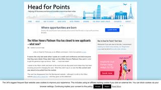 The Hilton Honors Platinum Visa has closed to new ... - Head for Points