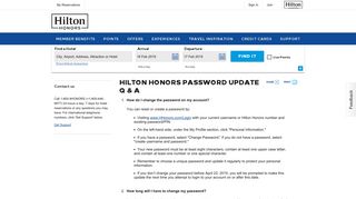 Hilton Honors Security Update FAQ