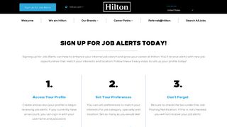 Hilton Team Member Career Site - Sign Up for Job Alerts