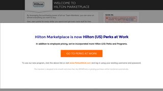 Hilton Marketplace - Corporate Perks