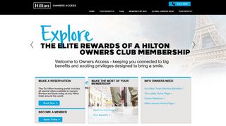 Hilton Owners Access: Welcome