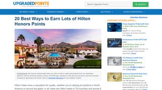 20 Best Ways To Earn Lots of Hilton Honors Points [2019]