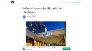 Webmail Access for Hilton Hotel Employees – web snips – Medium
