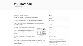 How to hack the Hilton hotel wifi – vinhboy.com