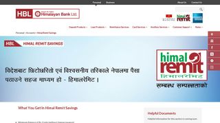 Account::Himal Remit Savings | Himalayan Bank Limited