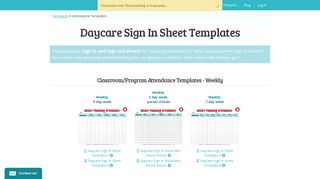 HiMama - Daycare Sign In Sheet Template: Child Care Attendance Form
