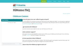 HiMama - HiMama FAQ