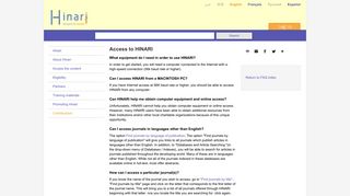 WHO | Access to HINARI
