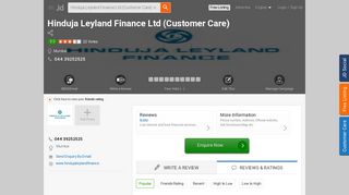 Hinduja Leyland Finance Ltd (Customer Care) - Justdial
