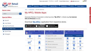 My HPCL Mobile Apps | HPCL Retail Outlets, India