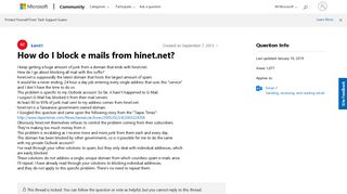How do I block e mails from hinet.net? - Microsoft Community