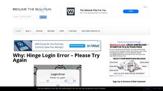 Why: Hinge Login Error – Please Try Again - Become The Solution