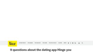 9 questions about the dating app Hinge you were too embarrassed to ...