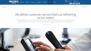 Customer Support Water Delivery Company | Midwest | Hinckley Springs