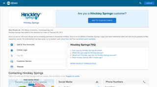 Hinckley Springs: Login, Bill Pay, Customer Service and Care Sign-In
