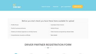 Driver Registration Form - Hi Oscar