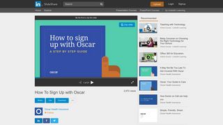 How To Sign Up with Oscar - SlideShare