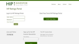 HIP Ratings Portal - HIP Investor
