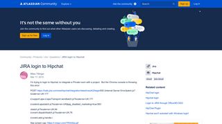 Solved: JIRA login to Hipchat - Atlassian Community