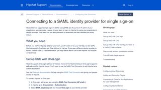 Connecting to a SAML identity provider for single sign-on - Atlassian ...