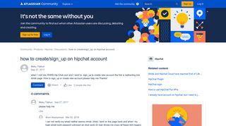 how to create/sign_up on hipchat account - Atlassian Community