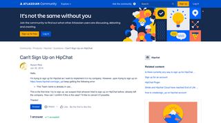 Solved: Can't Sign Up on HipChat - Atlassian Community