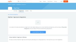 HipChat + Sign-Up.to Integrations | Zapier