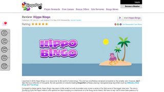 Hippo Bingo Review + Player Rewards | BingoPort