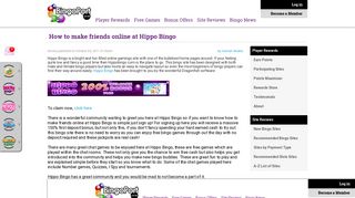 How to make friends online at Hippo Bingo - BingoPort